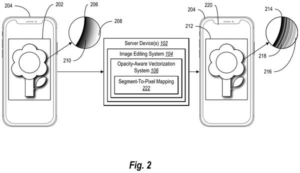 Patent drawing: Adobe Patents Technology to Turn Transparent Images Into Infinitely Resizable Files