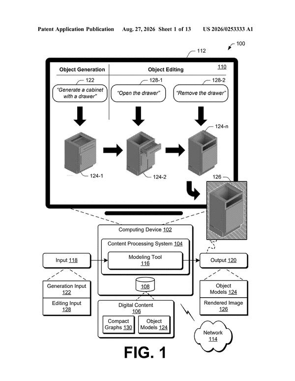Patent drawing: Adobe Patents a Text-to-3D System That Lets You Edit Objects by Describing Changes