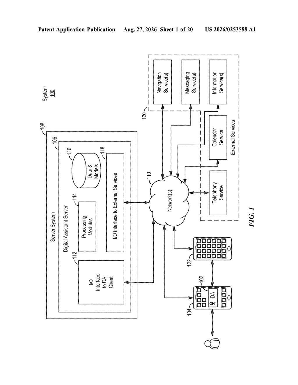 Apple Patent: Siri Privacy Mode During Phone Calls — figure from US 2026/0253588 A1
