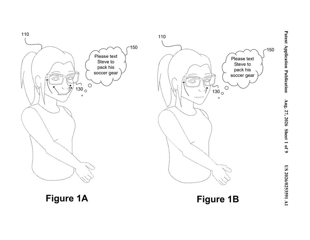 Meta Patent: Silent Speech Detection via Wearables — figure from US 2026/0253591 A1