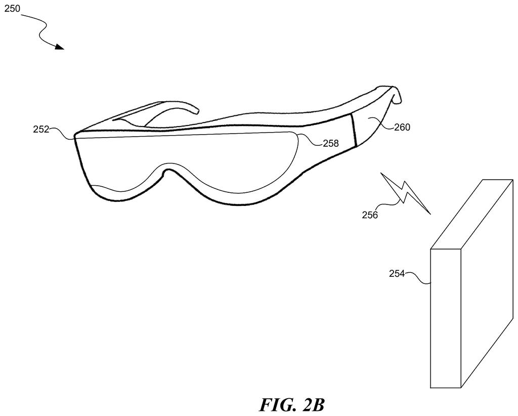 Smart glasses with integrated hearing enhancement technology wirelessly connect to a portable device to improve audio clarity for the wearer. Drawing from patent filing US 2026/0253596 A1.