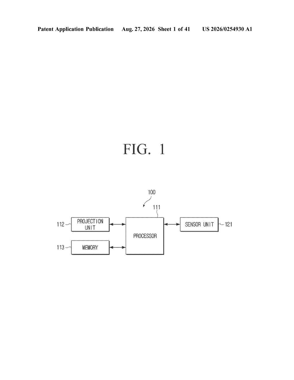 Samsung Patent: Auto-Correcting Projector Alignment Explained — figure from US 2026/0254930 A1