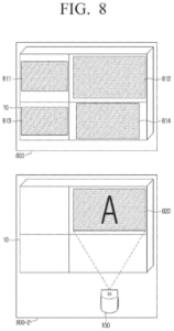Patent drawing: Samsung Patents a Projector That Automatically Frames Its Own Picture