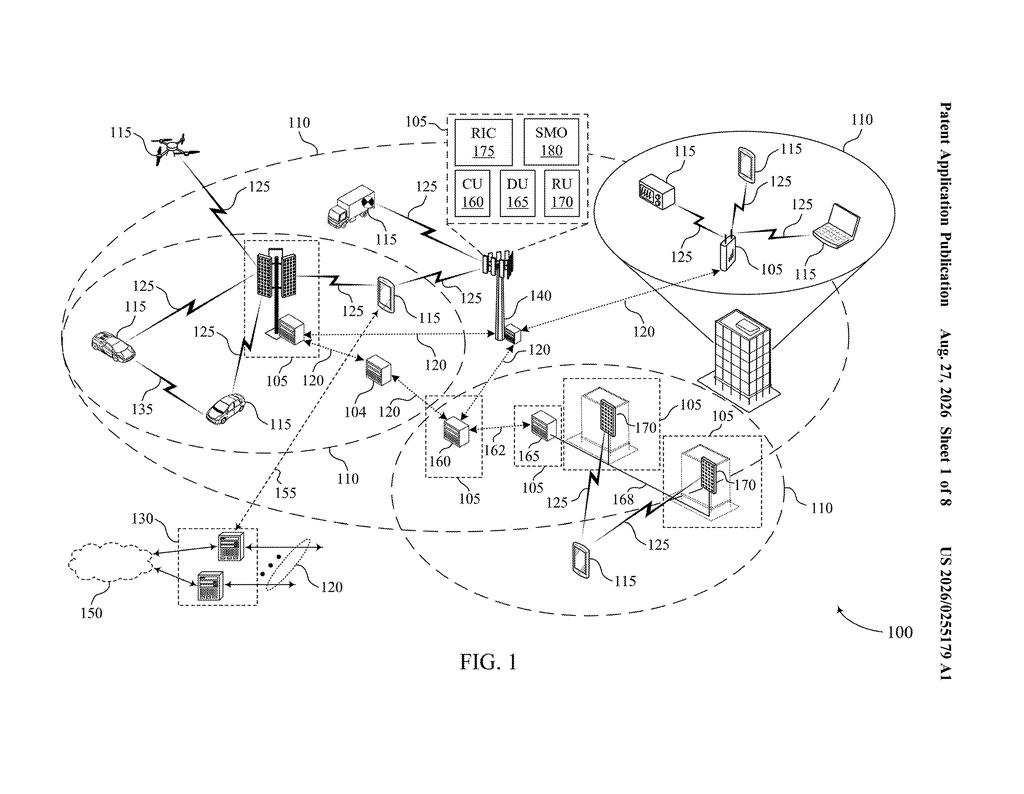 Wireless network components and mobile devices interacting to collect data for a virtual city model. Drawing from patent filing US 2026/0255179 A1.