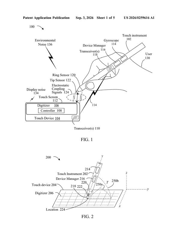 Patent drawing: Microsoft Patent Targets Accurate Stylus Tilt Tracking When Sensor Conditions Change