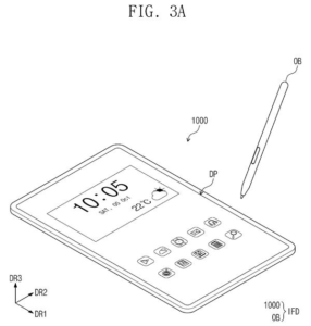 Patent drawing: Samsung Patents a Touchscreen That Can Guide External Devices to Their Own Position