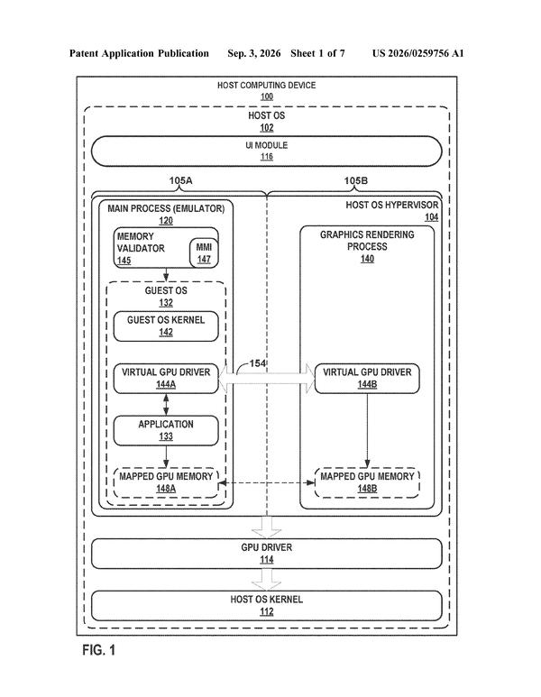 Patent drawing: Google Patents a Method to Contain Faulty Display Software From Crashing the Whole System