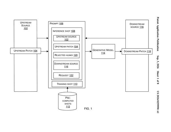 Patent drawing: Microsoft Patents AI That Rewrites Security Patches to Fit Customized Software Copies