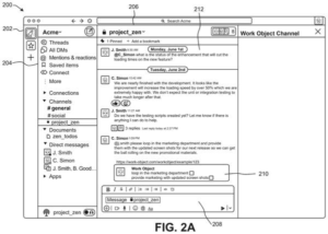 Patent drawing: Salesforce Patent Connects Ongoing Chat Conversations Directly to Structured Work Tasks