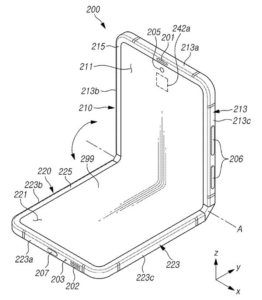 Patent drawing: Samsung Patents a Two-Part Protective Seal to Guard Folding Phone Screens