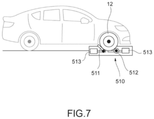 Patent drawing: Sony Patents a System That Shakes Cars to a Precise Vibration Target