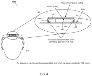 Patent drawing: Qualcomm Patents a Cover-Glass Fault Detector That Keeps XR Lasers Safe