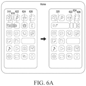 Patent drawing: Samsung Patents a Home Screen That Shrinks Surrounding Icons When You Enlarge One