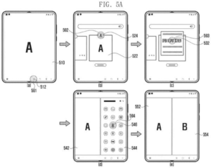 Patent drawing: Samsung Patents an AI That Arranges Your Split-Screen Apps Automatically