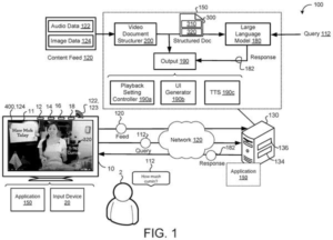 Patent drawing: Google Patents a Way to Ask Questions About a Video While It's Playing