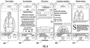 Patent drawing: Google Patents a Scroll Bar Bubble That Suggests Related Content as You Read