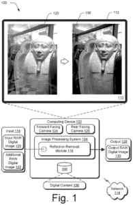 Patent drawing: Adobe Patents an AI System That Erases Glass Reflections From Photos