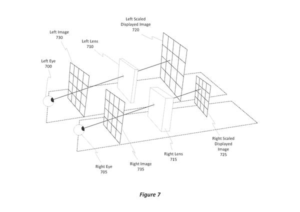 Patent drawing: Microsoft Patents Technology to Keep AR Images the Right Size for Glasses Wearers