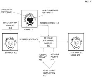 Patent drawing: Meta Patents a Way to Tweak Your Avatar's Look Using Text Descriptions
