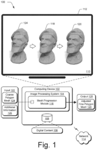 Patent drawing: Adobe Patents a Way to Stream 3D Models Before All the Detail Arrives