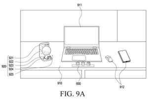 Patent drawing: Samsung Patents AR Glasses That Let Virtual Windows Extend Beyond What You Can See