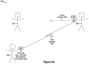 Patent drawing: Apple Files Patent for AR Glasses That Guide People Along a Photo Shoot Path