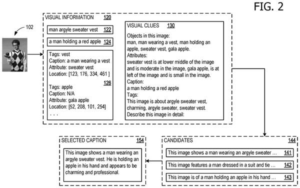 Patent drawing: Microsoft Patents a Three-Model AI System for Writing Story Captions from Photos
