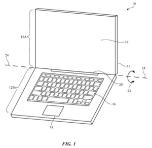 Apple patent drawing: Apple Patents a Laptop Display That Hides a Camera Inside the Screen