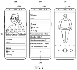 Patent drawing: Samsung Patents a Workout Planner That Builds Around Your Body-Shape Goal