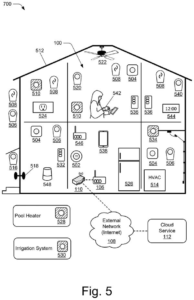 Patent drawing: Google Patents a Way for Multiple Smart-Home Hubs to Split the Work
