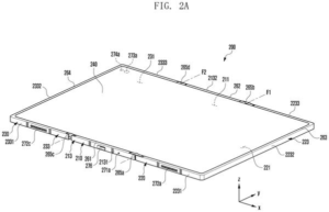 Patent drawing: Samsung Patents a Four-Magnet System to Keep Its Triple-Fold Phone Panels Aligned