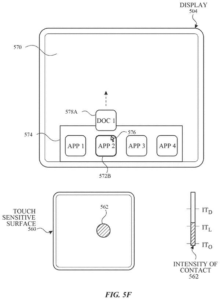 Patent drawing: Apple Patents a Camera Button That Changes What It Does Based on Press Pressure