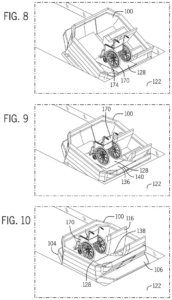 Patent drawing: Disney Patents a Self-Leveling Platform That Keeps Objects Flat on a Tilting Ride