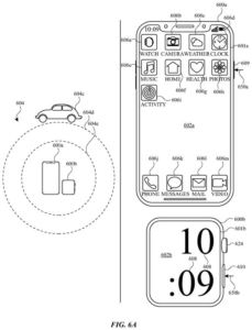 Patent drawing: Apple Patents a Phone Screen for Controlling Your Car's Digital Key
