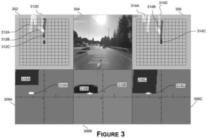 Patent drawing from the The self-driving sensing race watchlist
