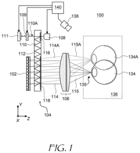 Patent drawing from the The AR glasses race watchlist