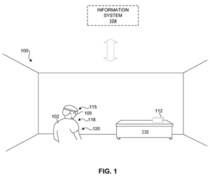 Patent drawing: Apple Patents a Two-Sensor Check to Tell If You're Wearing Your Headset