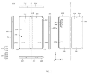 Patent drawing: Samsung Patents a Three-Layer Waterproof System for Foldable Phones