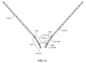 Patent drawing from the Apple's foldable iPhone watchlist