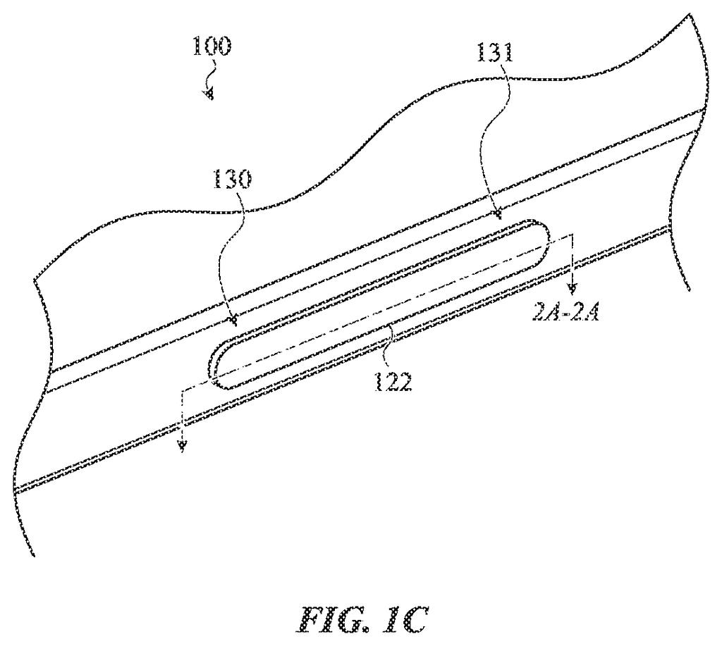 A close-up view of a side button on a tablet, showing the elongated button and its surrounding edge. Drawing from patent filing US 2026/0277336 A1.