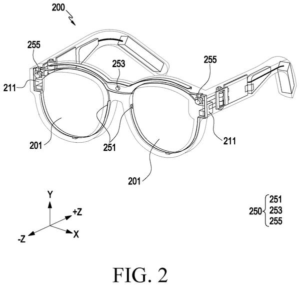 Patent drawing: Samsung Patents AR Glasses That Keep Floating Images Fixed to Where You Look