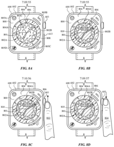 Patent drawing: Apple Patents a Watch Face That Uses a Moving Indicator to Track Elapsed Time