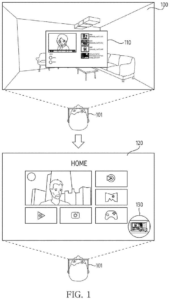 Patent drawing: Samsung Patents a Way to Keep VR Context Visible When Switching Apps