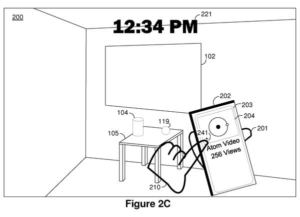 Patent drawing: Apple Patents a Way to Toss Video Between Screens With a Live Animation