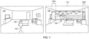 Patent drawing: Apple Patents a Floating Window That Makes AR Content Look Recessed in Space