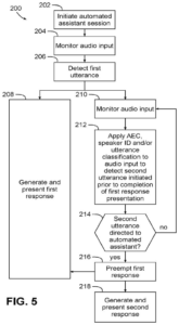 Patent drawing: Google Patents a Way to Interrupt Its AI Assistant Without a Wake Word