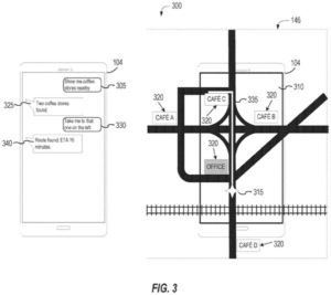 Patent drawing: Google Patents a Voice Assistant That Can Navigate to Places You're Not Even Looking At