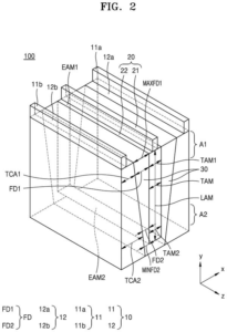 Patent drawing: Samsung Patents a Metal-Air Battery That Stays Efficient as Its Power Strip Wears Down