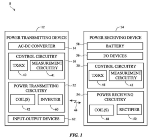 Patent drawing: Apple Patents a Fix for the Garbled Data Hidden Inside Wireless Charging