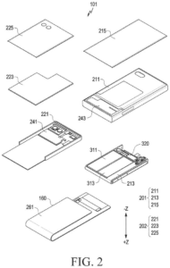 Patent drawing: Samsung Patents a Battery-Switching System Built for Folding Displays